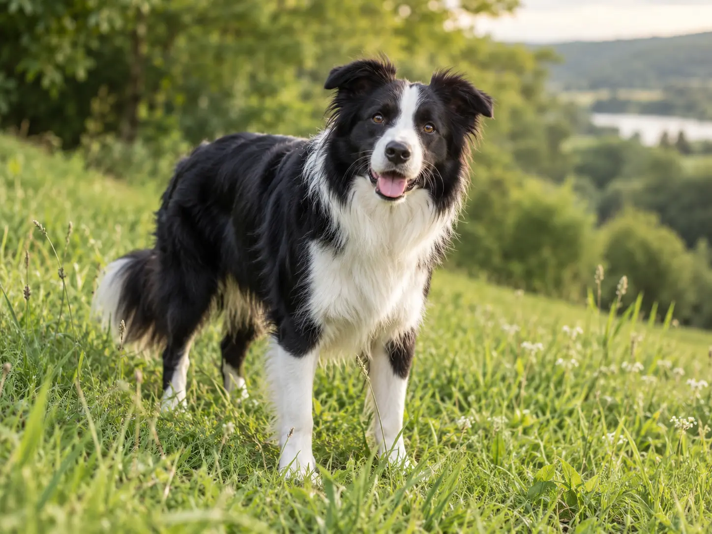 Cão num espaço natural